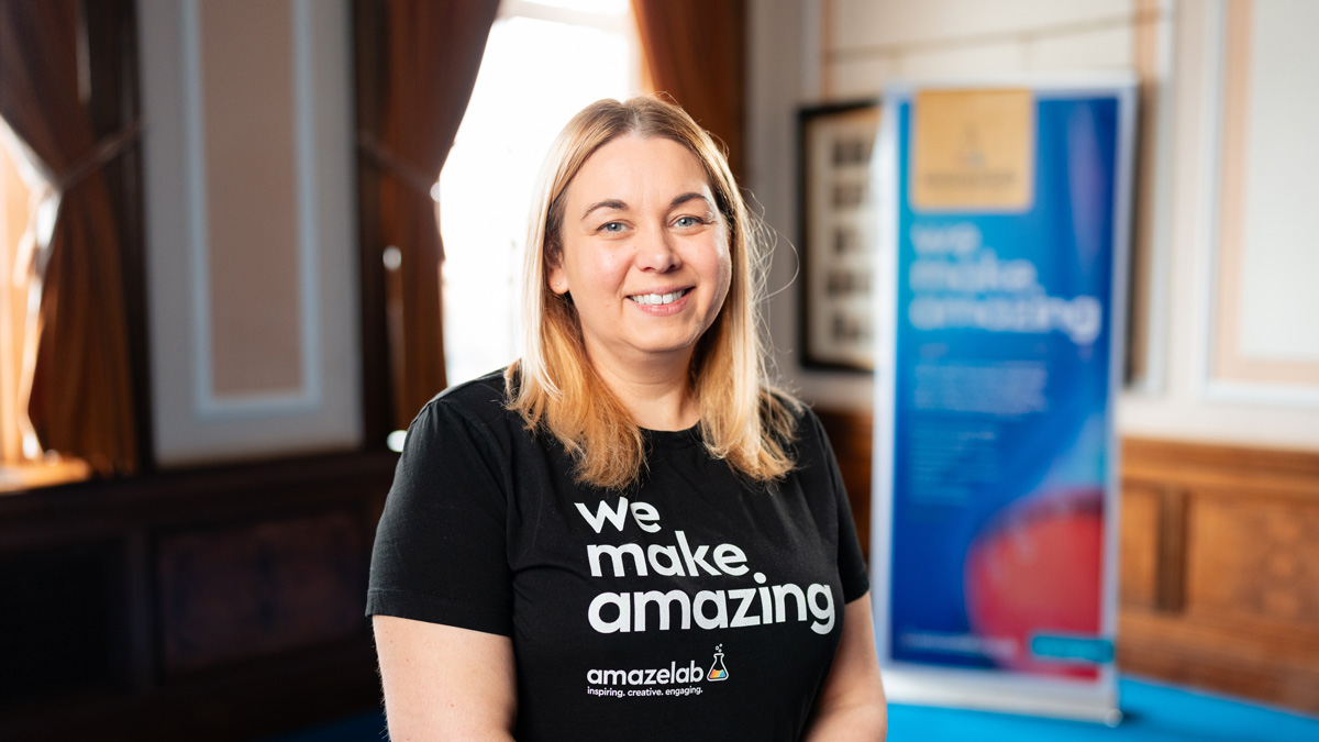 Leonie Briggs of AmazeLab hosting a Potion Making Workshop at Barnsley Town Hall